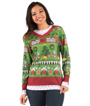 Christmas Sweater Cats Faux Real BUY